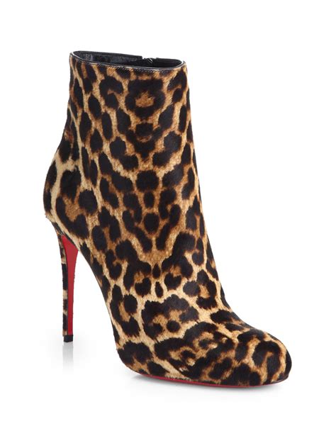 louboutin leopard print trail shoes|christian louboutin boots.